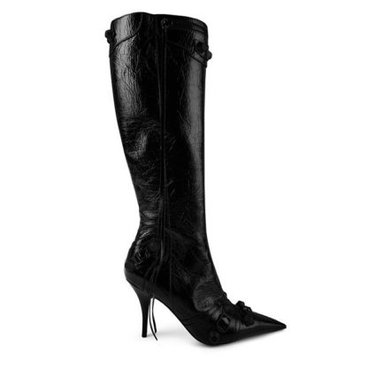 BALENCIAGA Cagole 90mm Boots Women Knee High Boots Black for sale