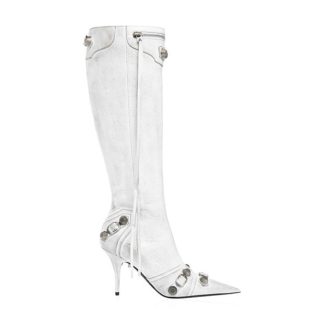 BALENCIAGA Cagole Knee High Boot Women White 9001  for sale