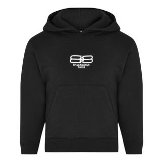 BALENCIAGA Children'S Bb Hoodie Kids Black 9034  for sale