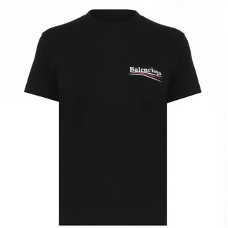 BALENCIAGA Children'S Political T Shirt Kids Regular Fit T-Shirts Black 1070 for sale