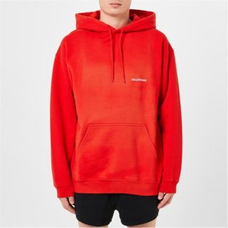 BALENCIAGA Classic Logo Oth Hoodie Men Bright Red 3168  for sale