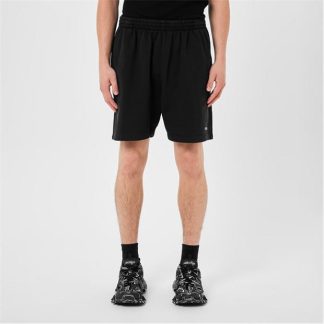 BALENCIAGA Cotton Sweat Shorts Men Black/White  for sale