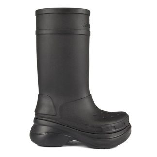 BALENCIAGA Crocs Boots Men Black 1000  for sale