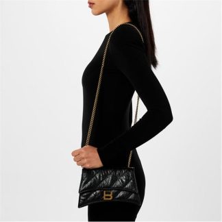 BALENCIAGA Crush Xs Padded Chain Bag Women Black 1000  for sale