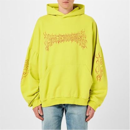 BALENCIAGA Darkwave Oversized Hoodie Men Yellow/Red  for sale