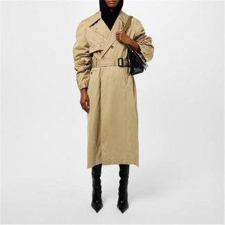 BALENCIAGA Deconstructed Trench Coat Women Desert Beige  for sale