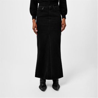 BALENCIAGA Denim Maxi Skirt Women Ptch Blk 1700  for sale