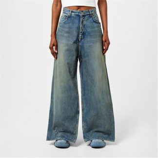 BALENCIAGA Double Front Effect Denim Jeans Women Blonde Ring  for sale