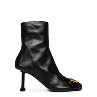 BALENCIAGA Groupie Bootie Heeled Boots Women Black/Gold 1080  for sale