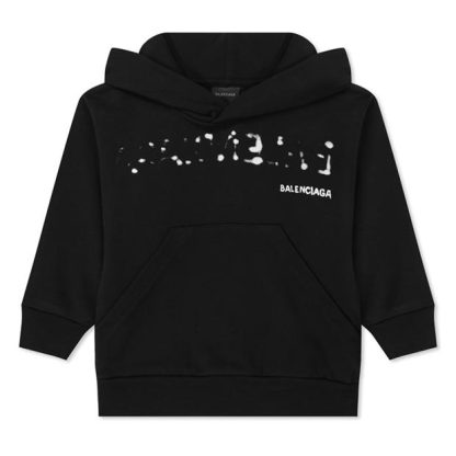 BALENCIAGA Hand-Drawn Hoodie Juniors Kids OTH Hoodies Black 1070 for sale