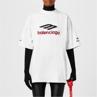 BALENCIAGA Icon Oversized T-Shirt Women White  for sale