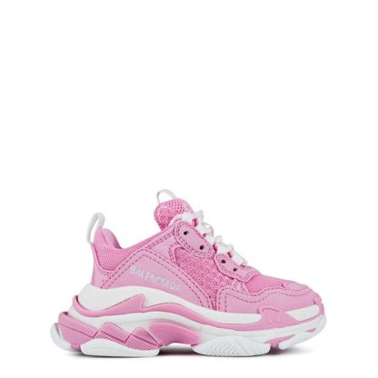 BALENCIAGA Junior Triple S Sneakers Kids Pink/White  for sale