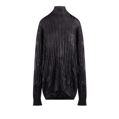 BALENCIAGA Knitted Turtleneck Women Black 0100  for sale