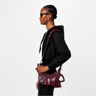 BALENCIAGA Le Cagole Xs Shoulder Bag Women Dark Red 6526  for sale