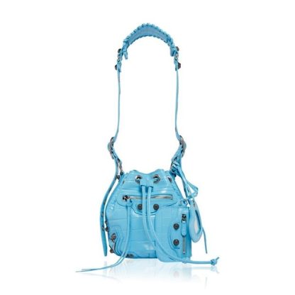 BALENCIAGA Le Cargole Xs Bucket Bag Women Bucket Bags Sky Blue 4809 for sale