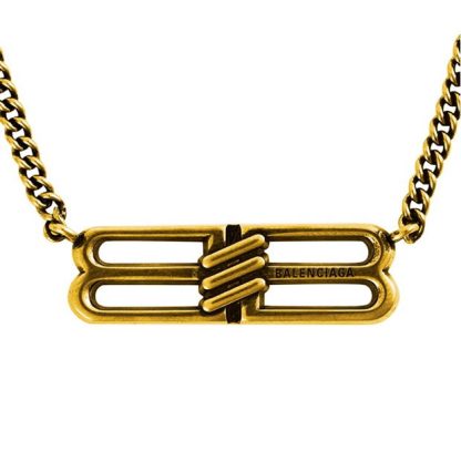 BALENCIAGA License Bb Necklace Unisex Ant Gold 0604  for sale