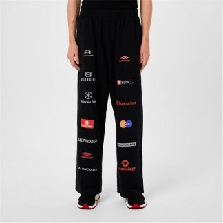 BALENCIAGA Logo Jogging Bottoms Men Black  for sale