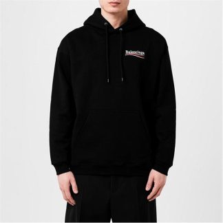 BALENCIAGA Logo Political Hoodie Men OTH Hoodies Black 1070 for sale