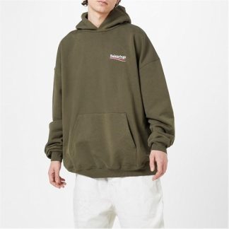 BALENCIAGA Logo Political Hoodie Men OTH Hoodies Khaki 2463 for sale