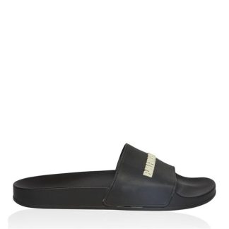 BALENCIAGA Logo Sliders Women Pool Shoes BlackWhite 1006 for sale