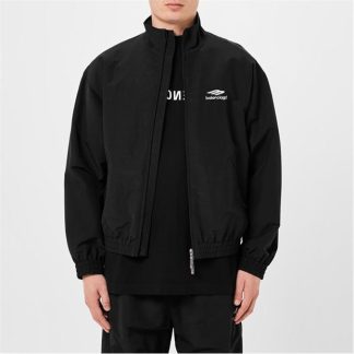 BALENCIAGA Logo Track Jacket Men Black 1000  for sale