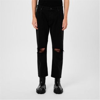 BALENCIAGA Loose Fit Buckle Pants Men Black  for sale