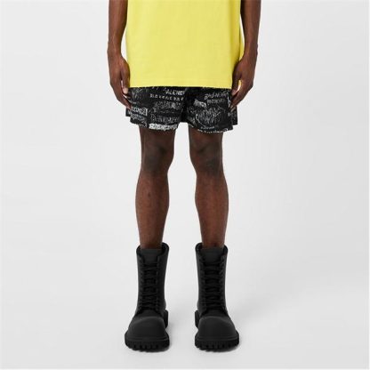 BALENCIAGA Metal Pyjama Shorts Men Black  for sale