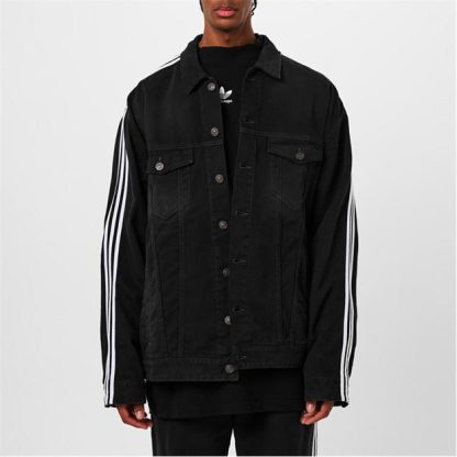 BALENCIAGA Oversized Denim Jacket Unisex Matte Blk 1129  for sale