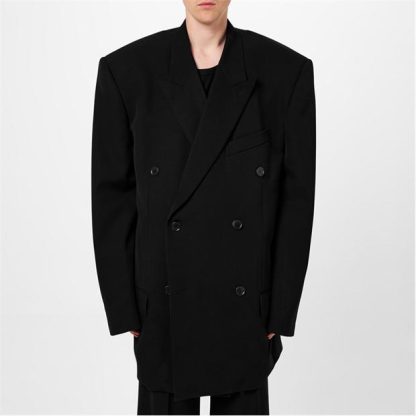 BALENCIAGA Oversized Double Breasted Blazer Men Black  for sale