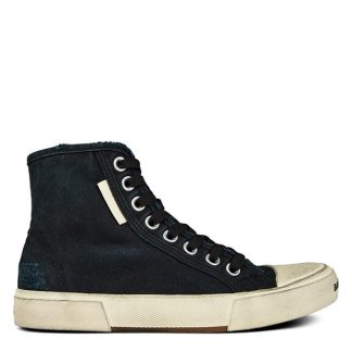 BALENCIAGA Paris High Tops Women Canvas High Blk/Wht 1090 for sale