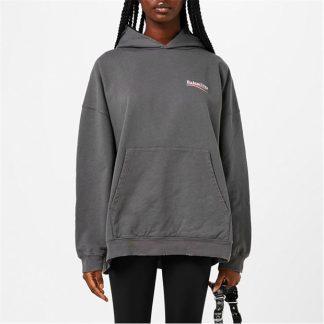 BALENCIAGA Political Campaign Hoodie Women OTH Hoodies Grey 1227 for sale