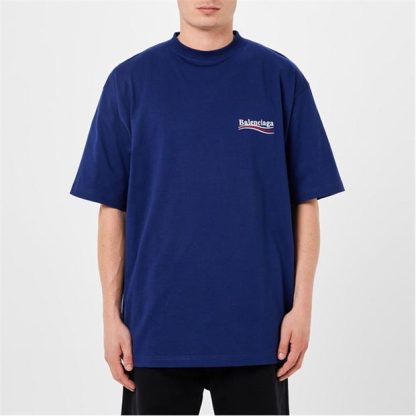 BALENCIAGA Political T-Shirt Men Regular Fit T-Shirts Pacific for sale