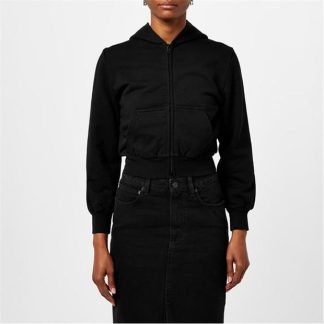 BALENCIAGA Pre-Shrunk Zip Up Hoodie Women Black  for sale