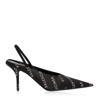 BALENCIAGA Rhinestone Knife Slingbacks Women Black 1000  for sale