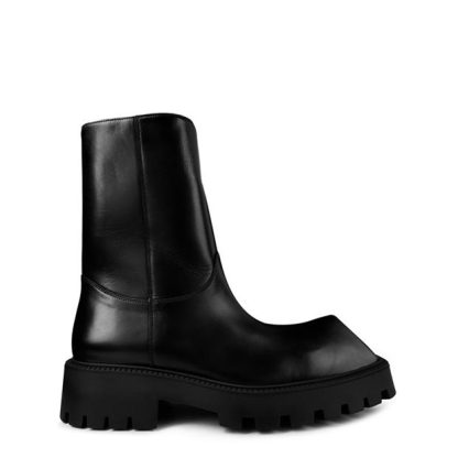 BALENCIAGA Rhino Chelsea Leather Boots Men Black  for sale