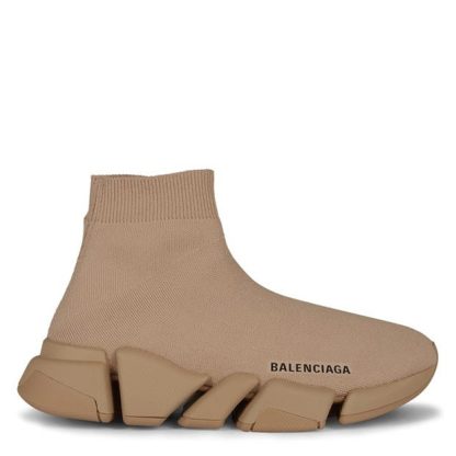 BALENCIAGA Speed 2 Lite Trainers Women Sock Trainers Beige 9710 for sale