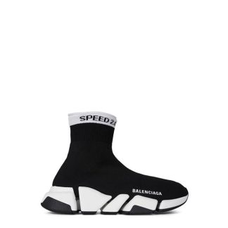 BALENCIAGA Speed 2 Lite Trainers Women Sock Trainers Blk/Wht 9191 for sale