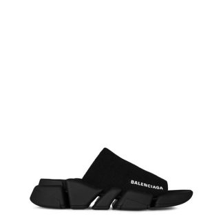 BALENCIAGA Speed 2.0 Slide Women Flat Sandals Black 1000 for sale