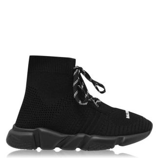 BALENCIAGA Speed Lace Runners Kids Runners Black 1013 for sale