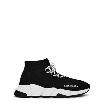 BALENCIAGA Speed Lace Trainers Men Sock Trainers Black/White for sale