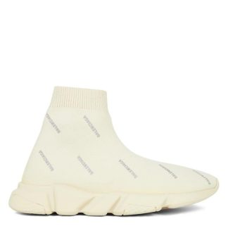 BALENCIAGA Speed Sock Trainers Kids Runners Beige AO 9190 for sale