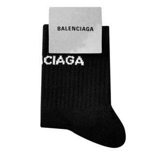 BALENCIAGA Tennis Socks Junior Unisex Knee High Socks Blk/Wht 1077 for sale