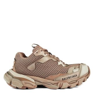 BALENCIAGA Track 3 Sneakers Women Runners Drk Beige 9897 for sale