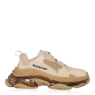 BALENCIAGA Triple S Clear Sole Trainers Women Chunky Trainers Nude for sale