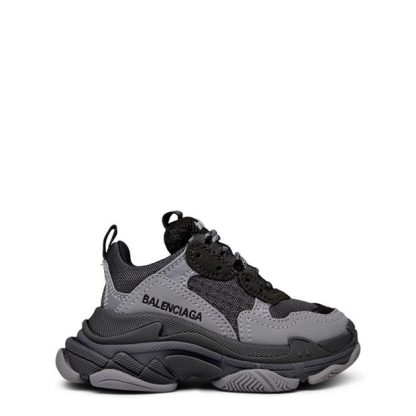 BALENCIAGA Triple S Trainers Juniors Kids Chunky Trainers Grey 1819 for sale