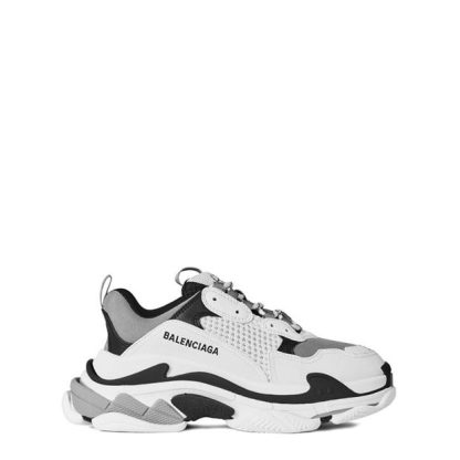 BALENCIAGA Triple S Trainers Women Chunky Trainers Wht/Blk/Gry1112 for sale