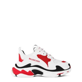 BALENCIAGA Triple S Trainers Women Chunky Trainers Wht/Blk/Red1261 for sale