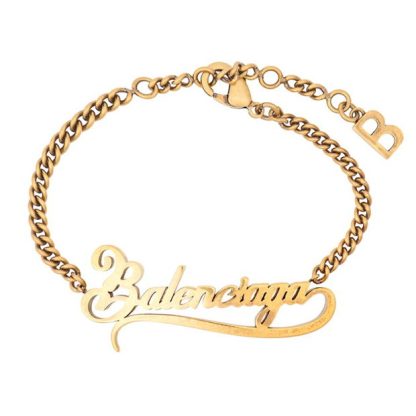 BALENCIAGA Typo Valentine Bracelet Women Gold 0604  for sale