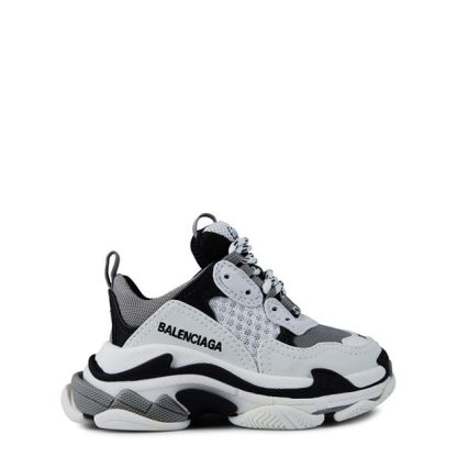 BALENCIAGA Unisex Childs Triple S Trainers Kids Chunky Trainers Blk/Gy/Wht 1112 for sale