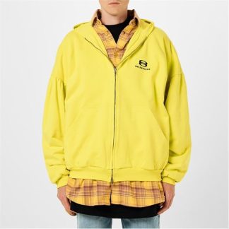 BALENCIAGA Unity Sports Icon Oversized Layered Hoodie Men Yellow/Black  for sale